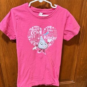 Hershey Kiss  Tee with Heart and kiss Design